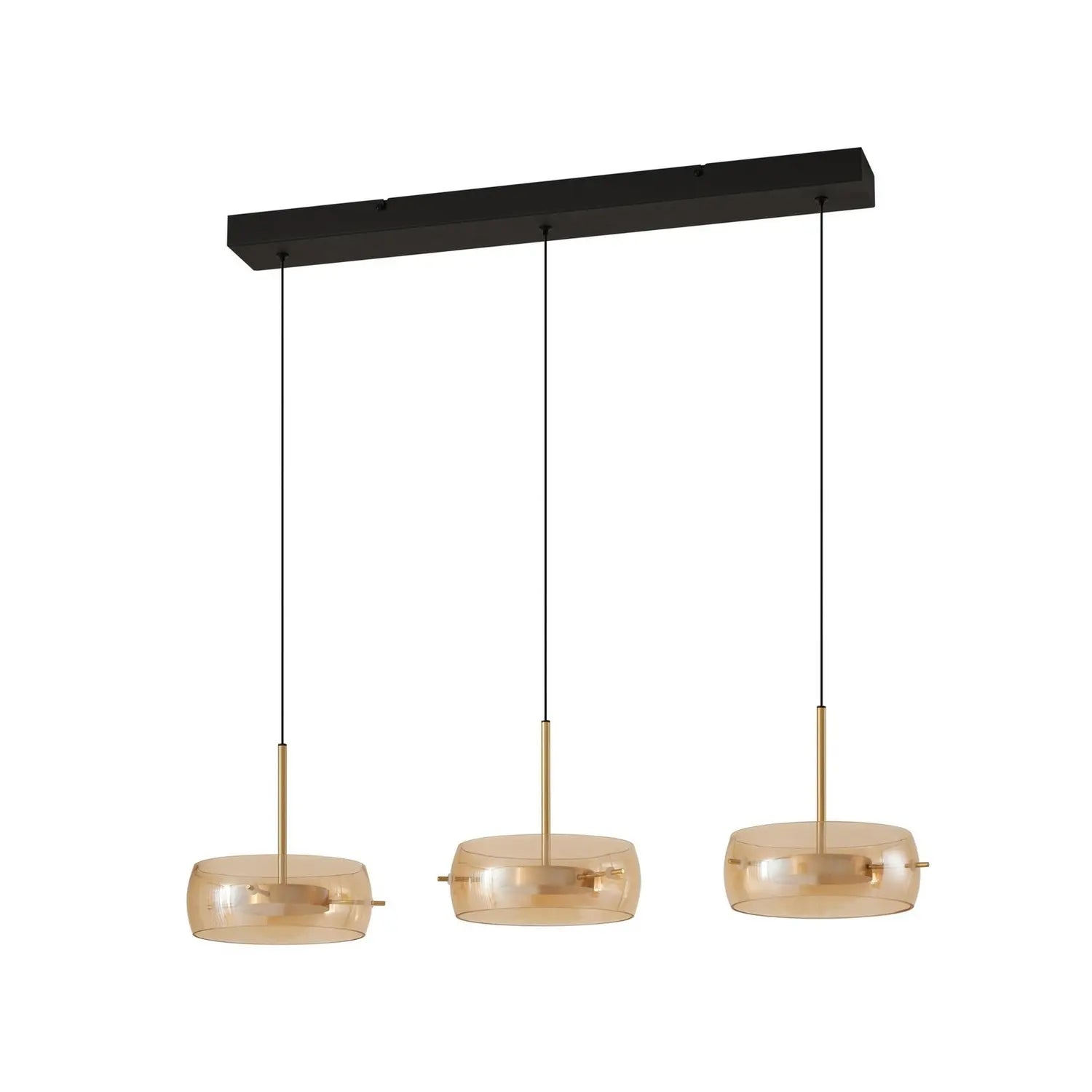 B-Ware Lucande Led Hängeleuchte Pendelleuchte Martis Amber Dimmbar 3 Flammig - 4255830902734