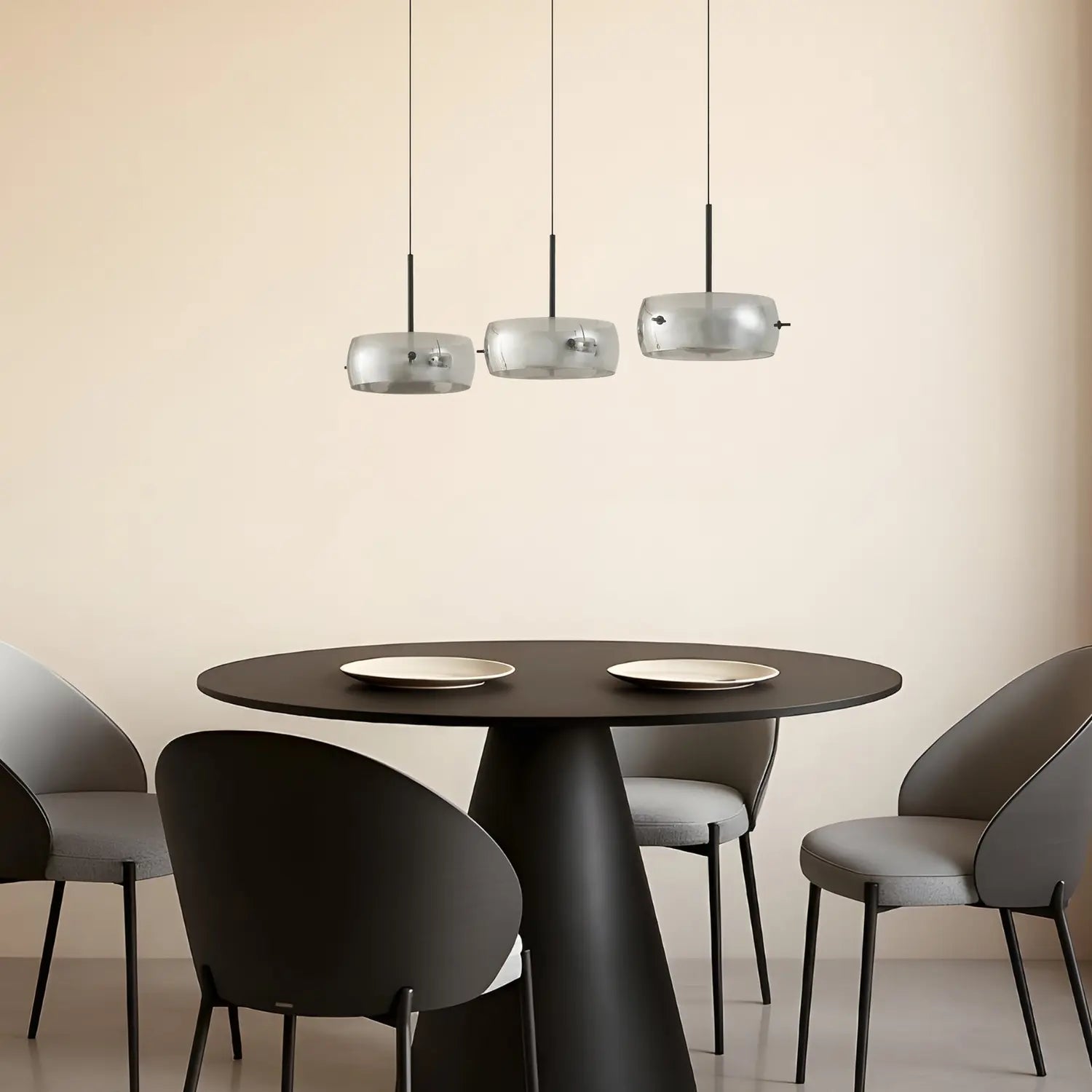 B-Ware Lucande Led Hängeleuchte Pendelleuchte Martis Schwarz 3flg Stepdim Beleuchtung - 4255830902741