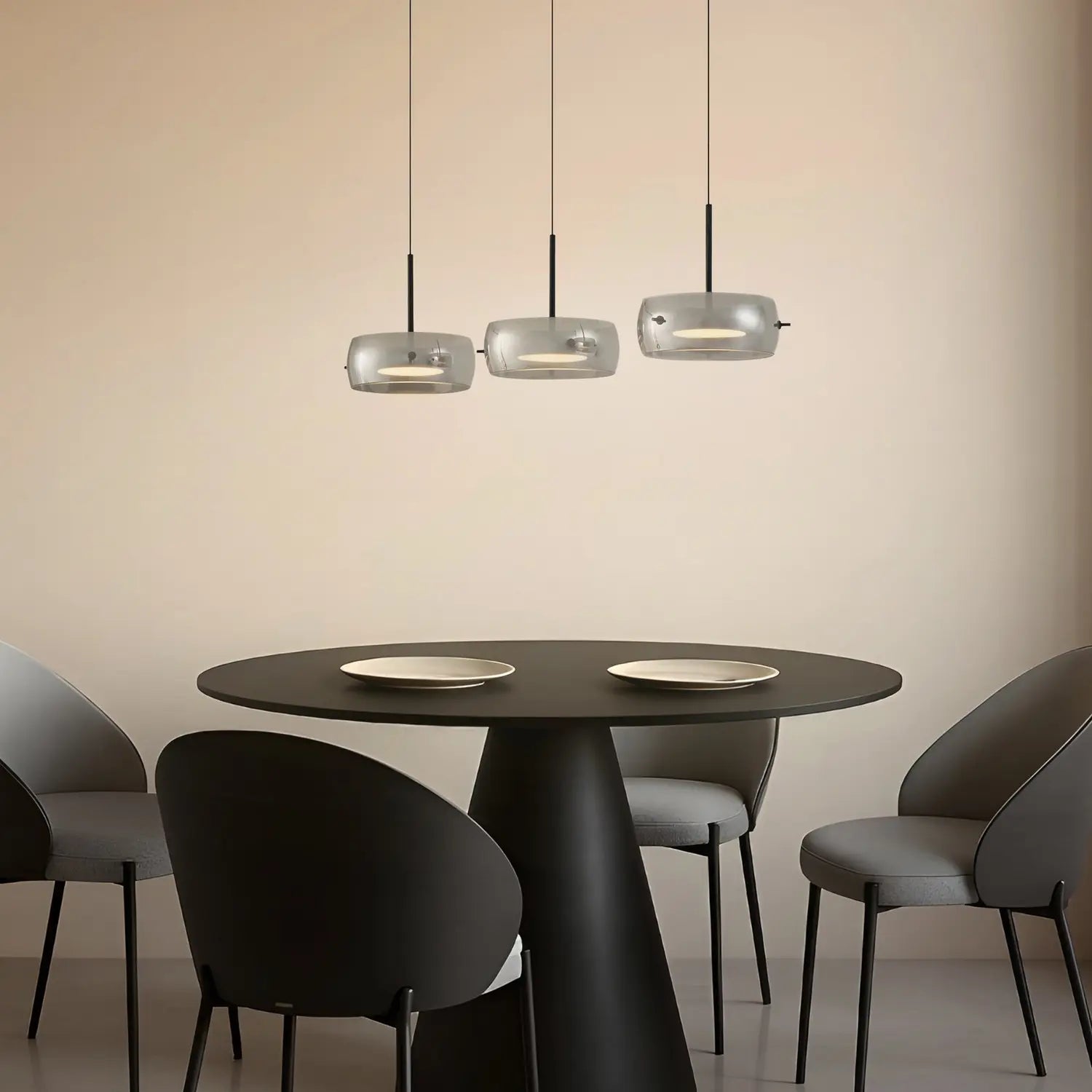 B-Ware Lucande Led Hängeleuchte Pendelleuchte Martis Schwarz 3flg Stepdim Beleuchtung - 4255830902741