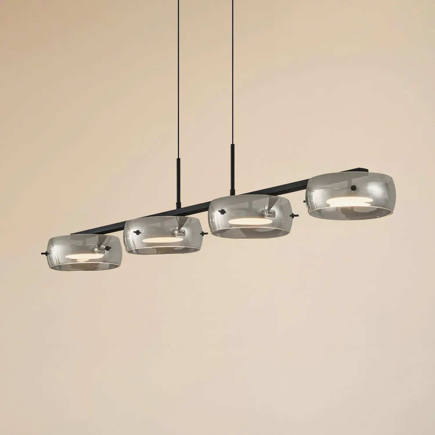 B-Ware Lucande Led Hängeleuchte Pendelleuchte Martis Schwarz Dimmbar 4 Flammig 3000 K