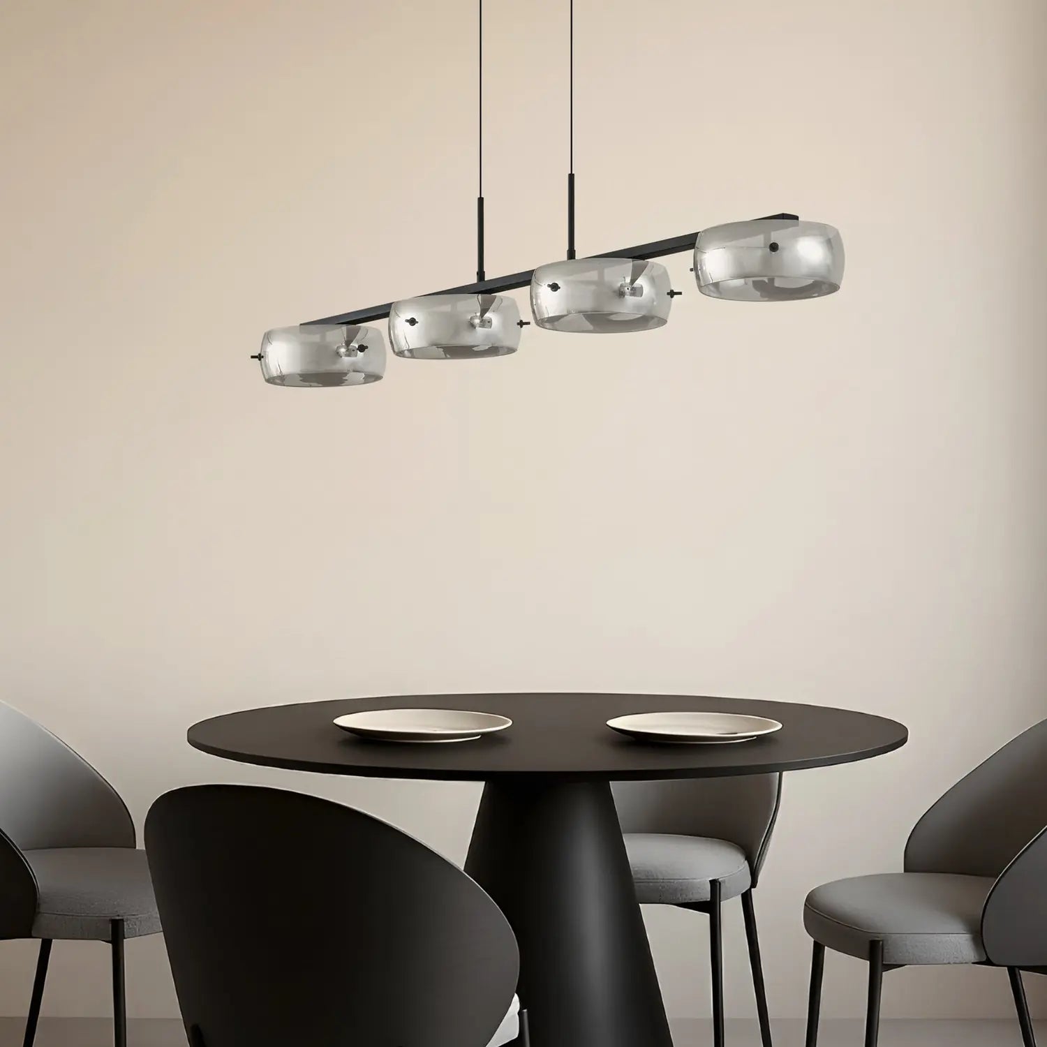B-Ware Lucande Led Hängeleuchte Pendelleuchte Martis Schwarz Dimmbar 4 Flammig 3000 K