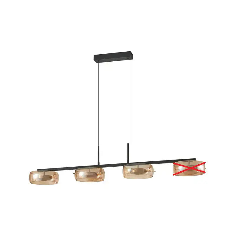 B-Ware Lucande Led Hängeleuchte Pendelleuchte Martis Amber 4flg Dimmbar Siehe Text/Foto - 4255830904929