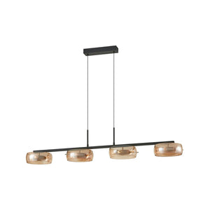 B-Ware Lucande Led Hängeleuchte Pendelleuchte Martis Amber 4 Flammig Dimmbar Esszimmer