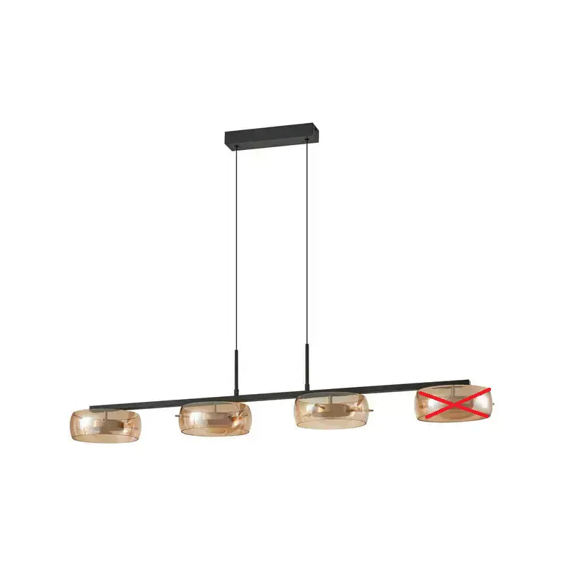 B-Ware Lucande Led Hängeleuchte Pendel Martis Amber 4 Flammig Dimmbar Siehe Text/Foto - 4255830904929