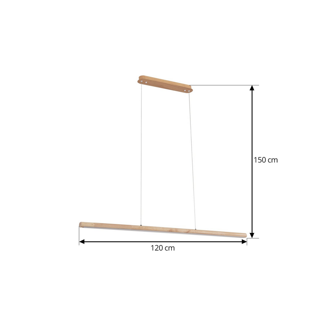 Lucande Holz Hängeleuchte Pendelleuchte Maruta Led 3000 K 120 Cm Balken Lampe B-Ware - 4251911792799