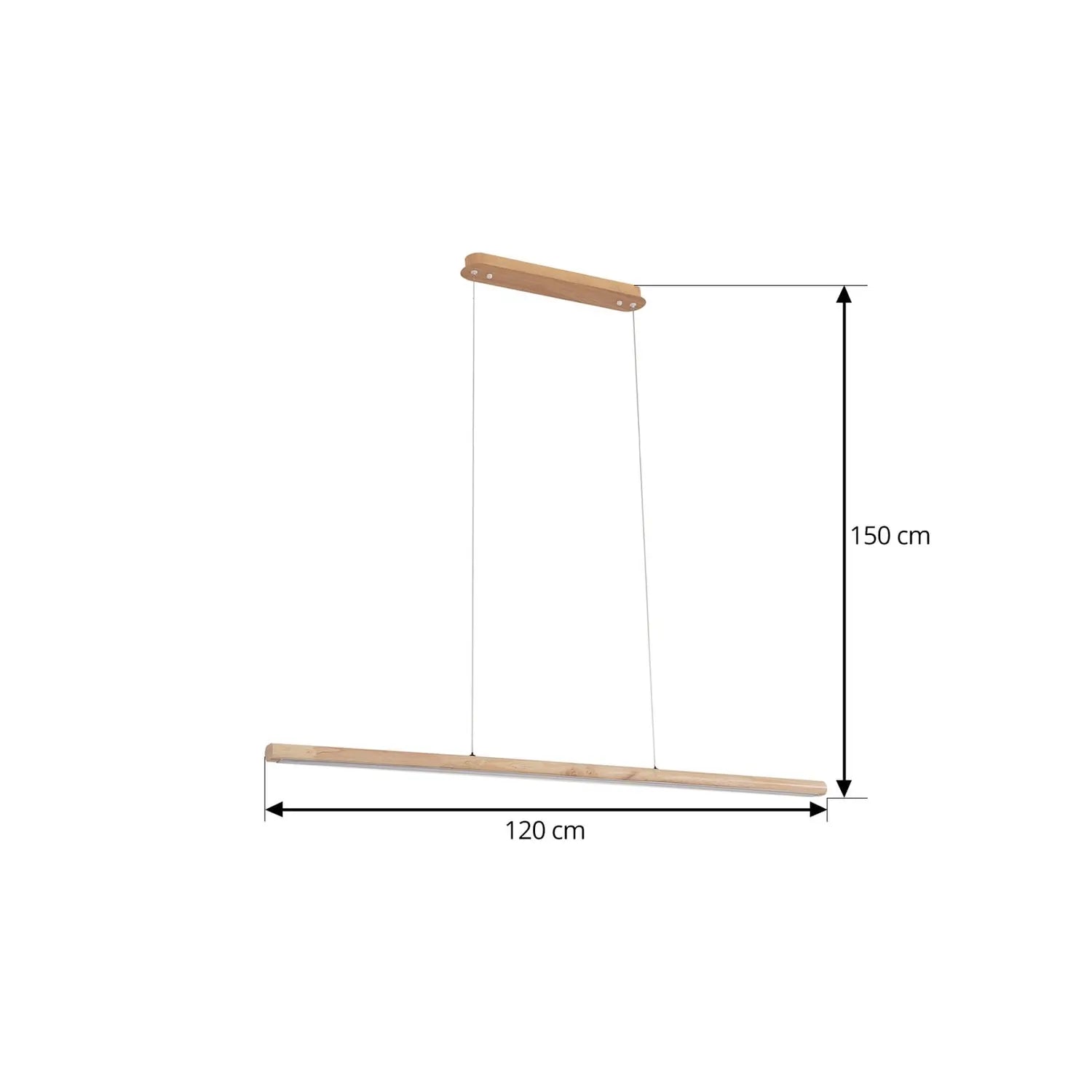 B-Ware Lucande Holz Hängeleuchte Pendelleuchte Maruta Led 3000 K 120 Cm Balken Lampe218
