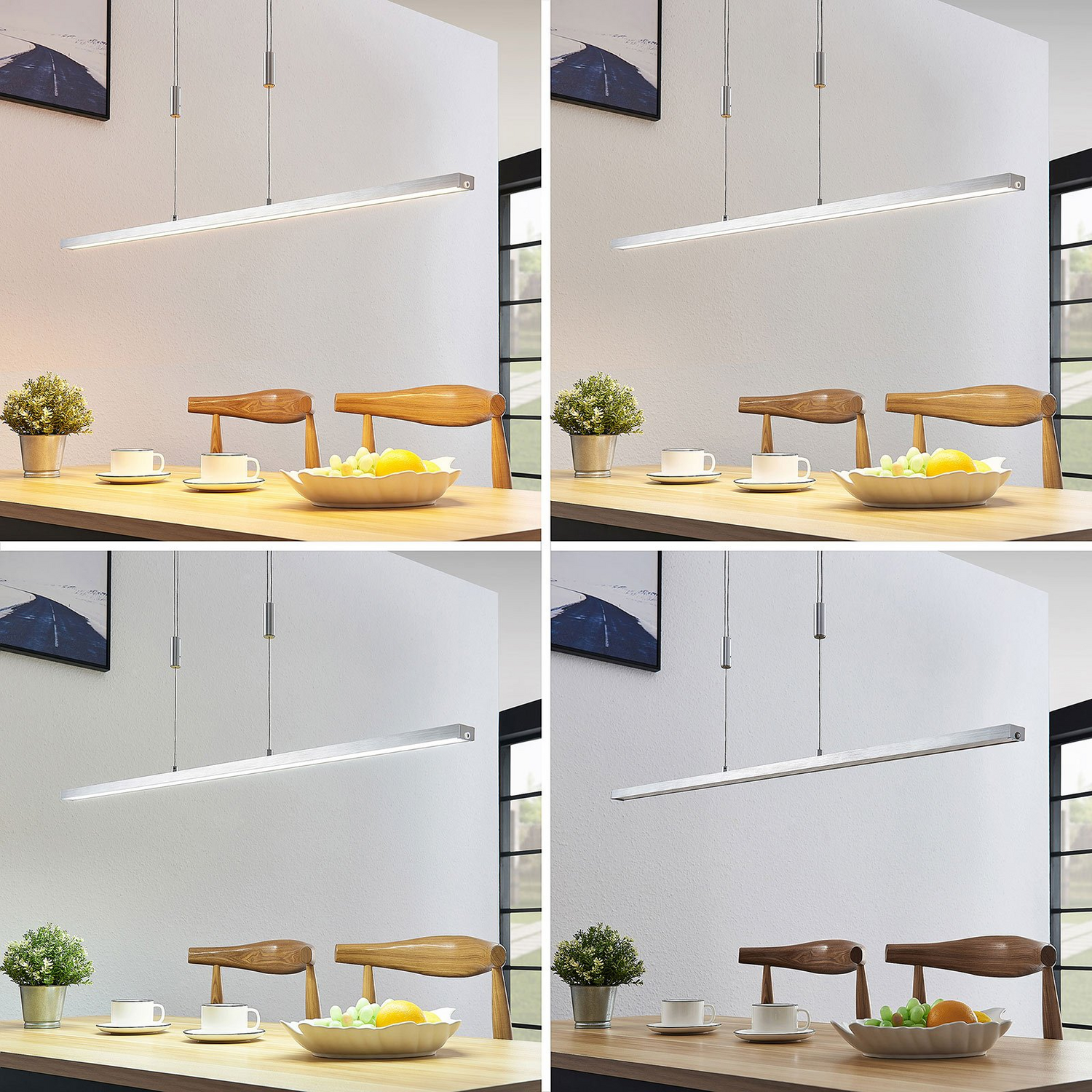 B-Ware Led Hängeleuchte Pendelleuchte Lucande Myron Aluminium Touchdimmer Siehe Text - 4251096564136