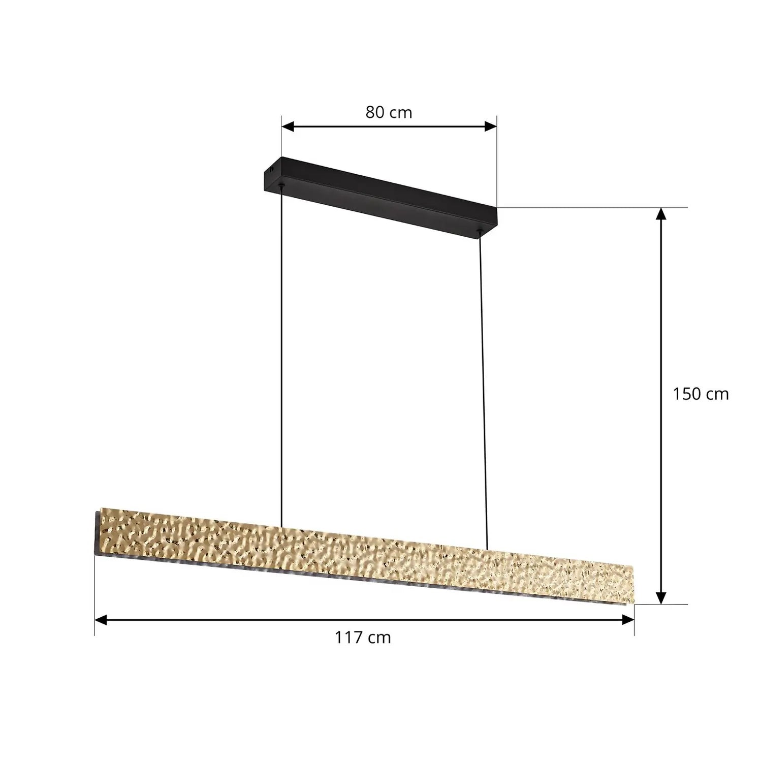 B-Ware Lucande Led Hängeleuchte Pendelleuchte Nivara Gold Metall 117 Cm - 4255830902970