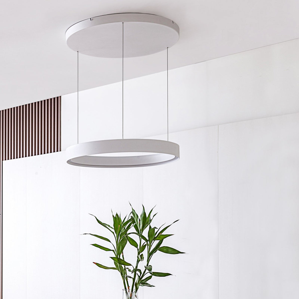 Lucande LED Hängeleuchte Pendelleuchte Philine Deckenlampe 60 cm weiß Eisen - 4251911765601