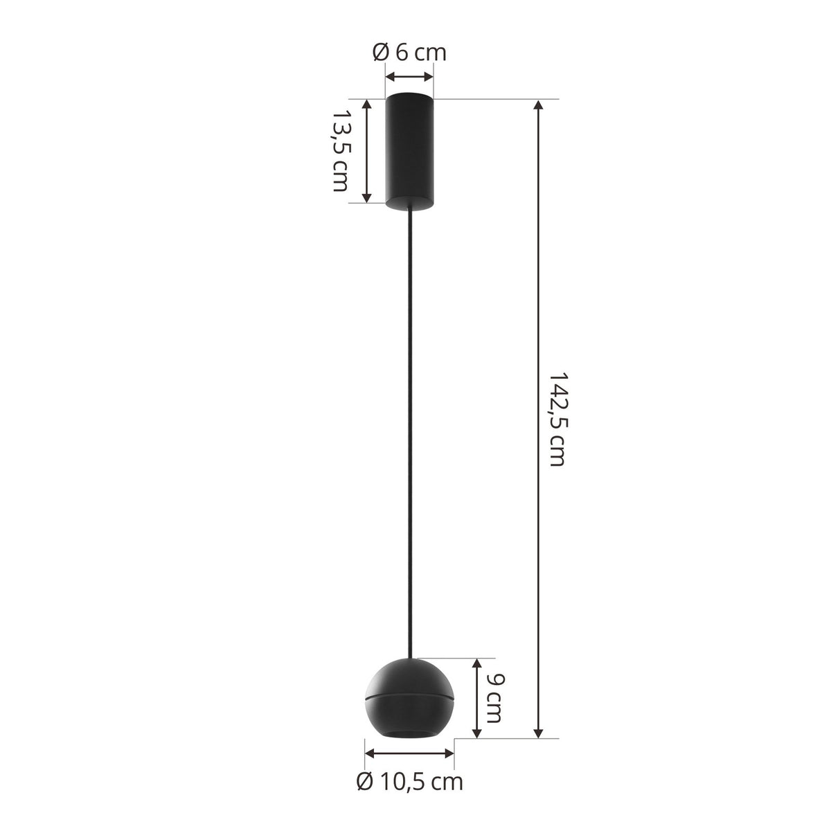 Lucande Pendelleuchte Hängeleuchte LED schwarz Aluminium Plarion Lampenschirm - 4251911768220