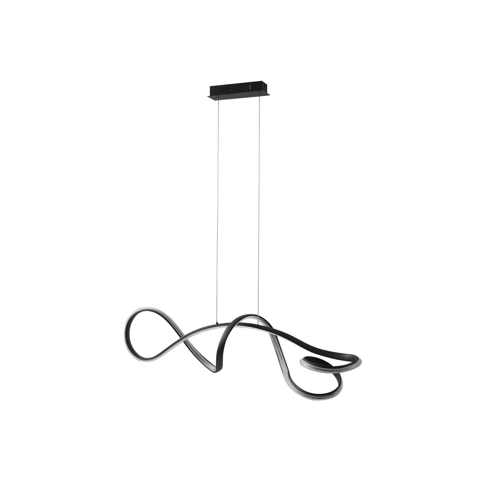 Lucande Pendelleuchte Hängelampe LED Rodado schwarz Aluminium Beleuchtung - 4251911794991