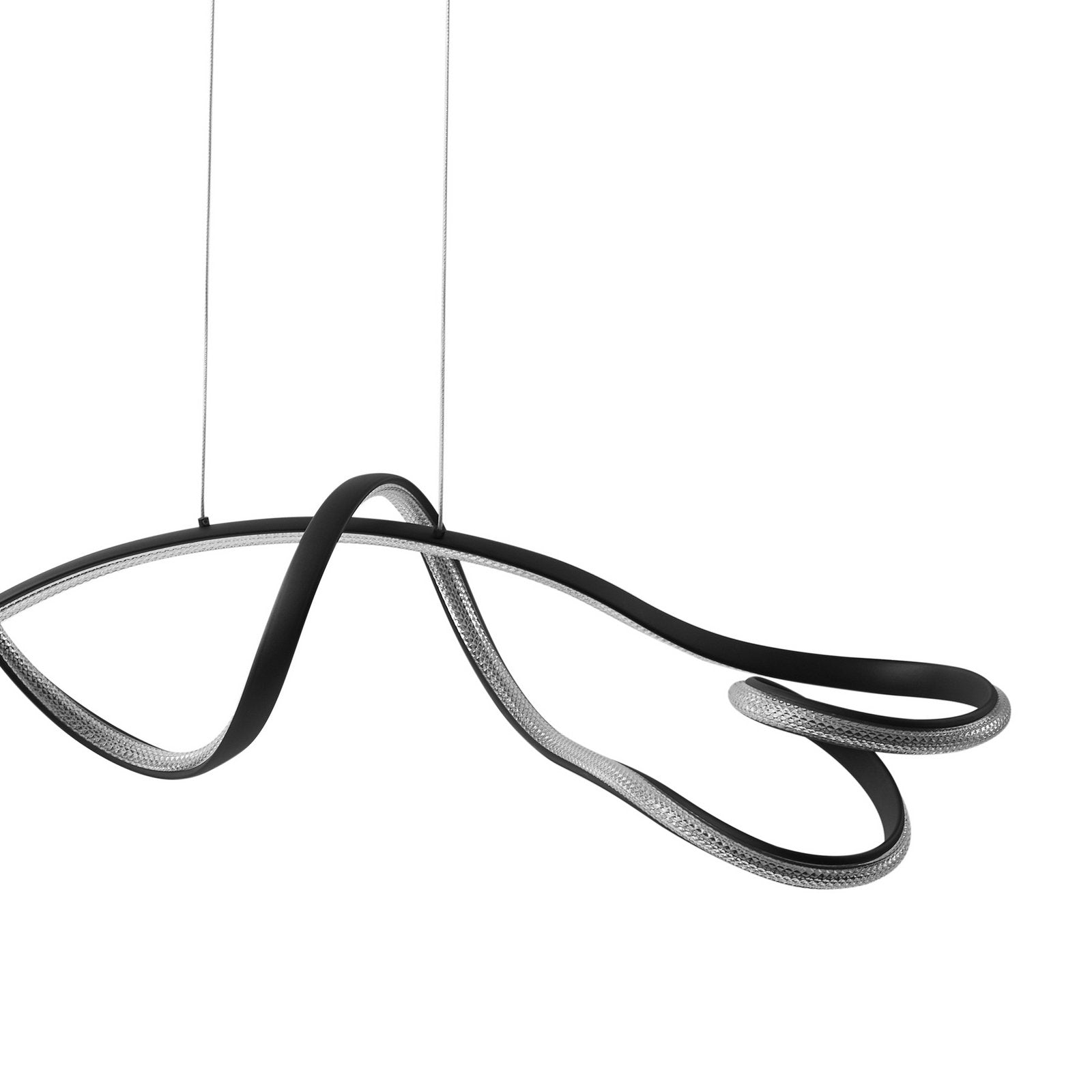 Lucande Pendelleuchte Hängelampe LED Rodado schwarz Aluminium Beleuchtung - 4251911794991