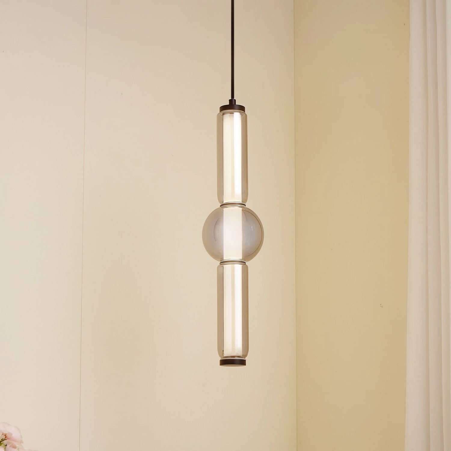 B-Ware Lucande Led Savete (Modern) In Alu Aus Glas (1 Flammig, ) Wohnzimmerleuchte