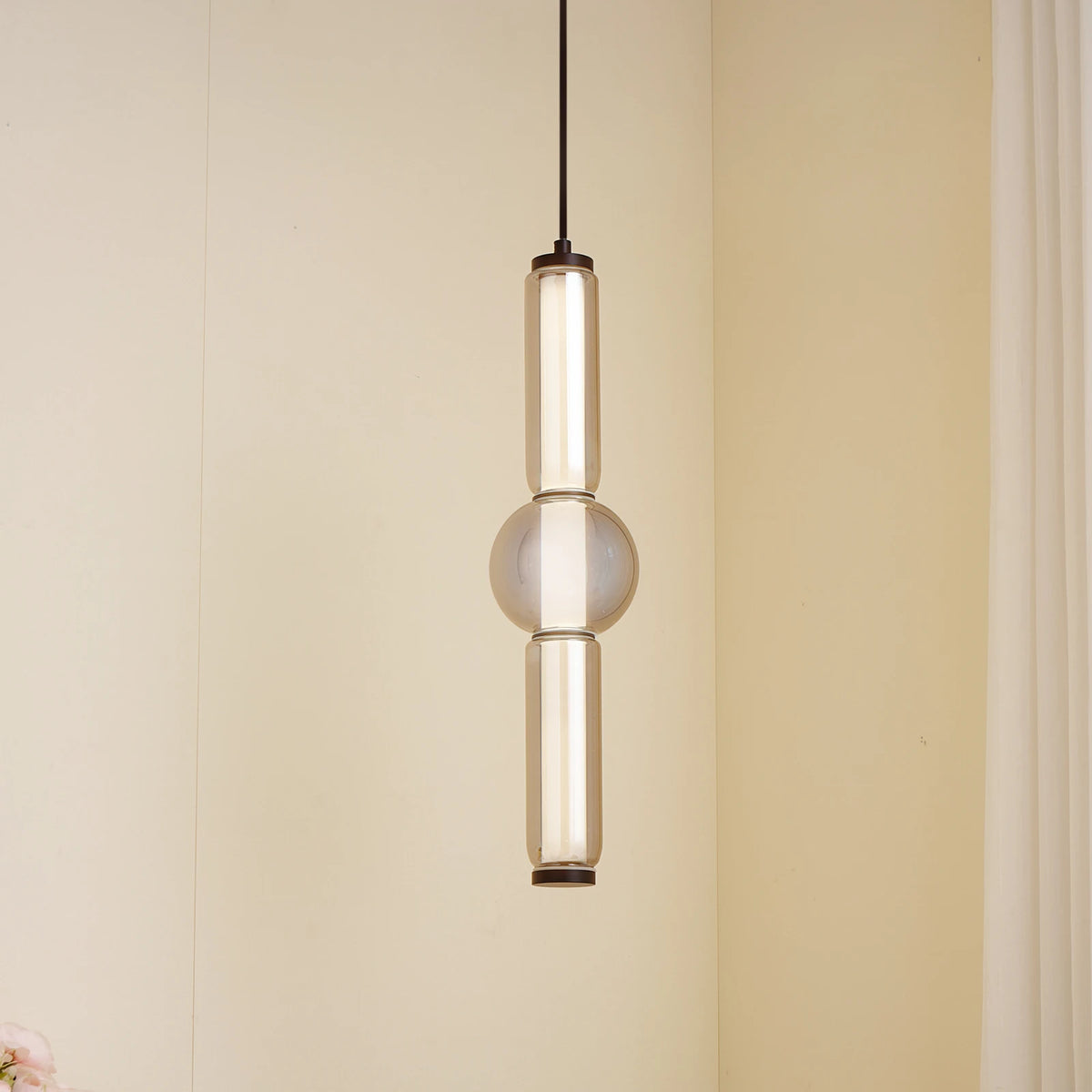 Lucande LED Savete (Modern) in Alu aus Glas (1 flammig, ) Wohnzimmerleuchte - 4251911786583