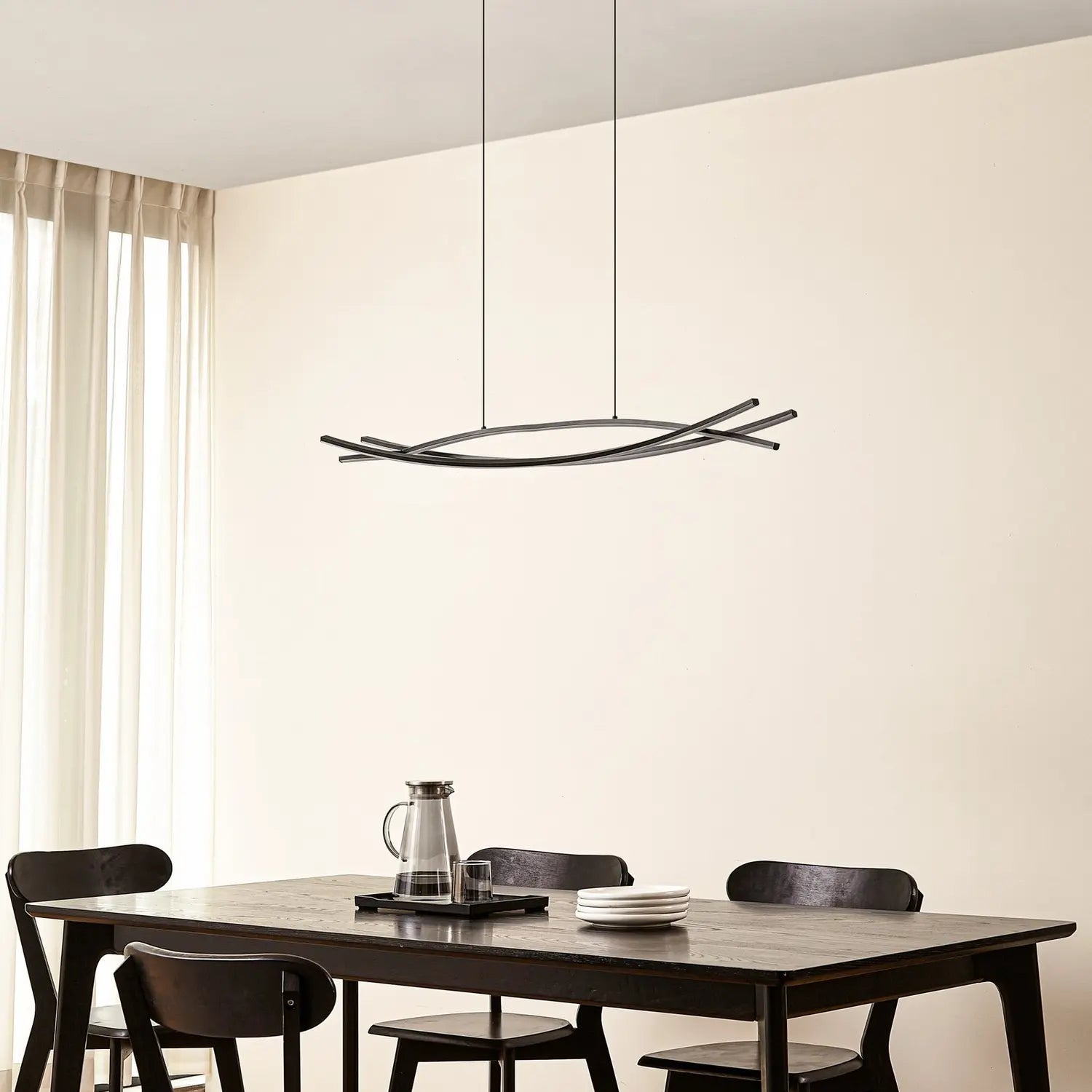 B-Ware Lucande Hängeleuchte Pendelleuchte Led Sayori Schwarz Dimmbar Lampe Beleuchtung - 4255830903526