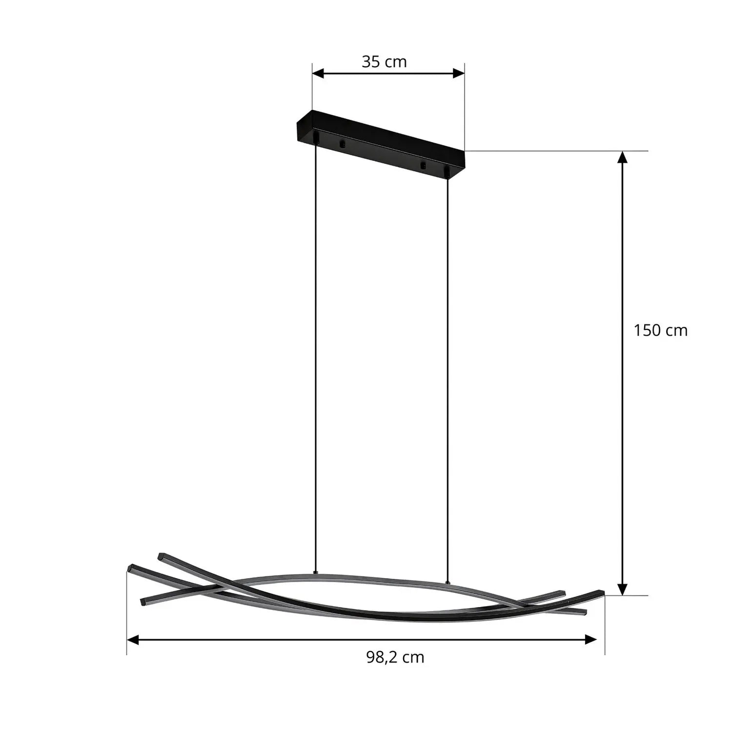 B-Ware Lucande Hängeleuchte Pendelleuchte Led Sayori Schwarz Dimmbar Lampe Beleuchtung - 4255830903526