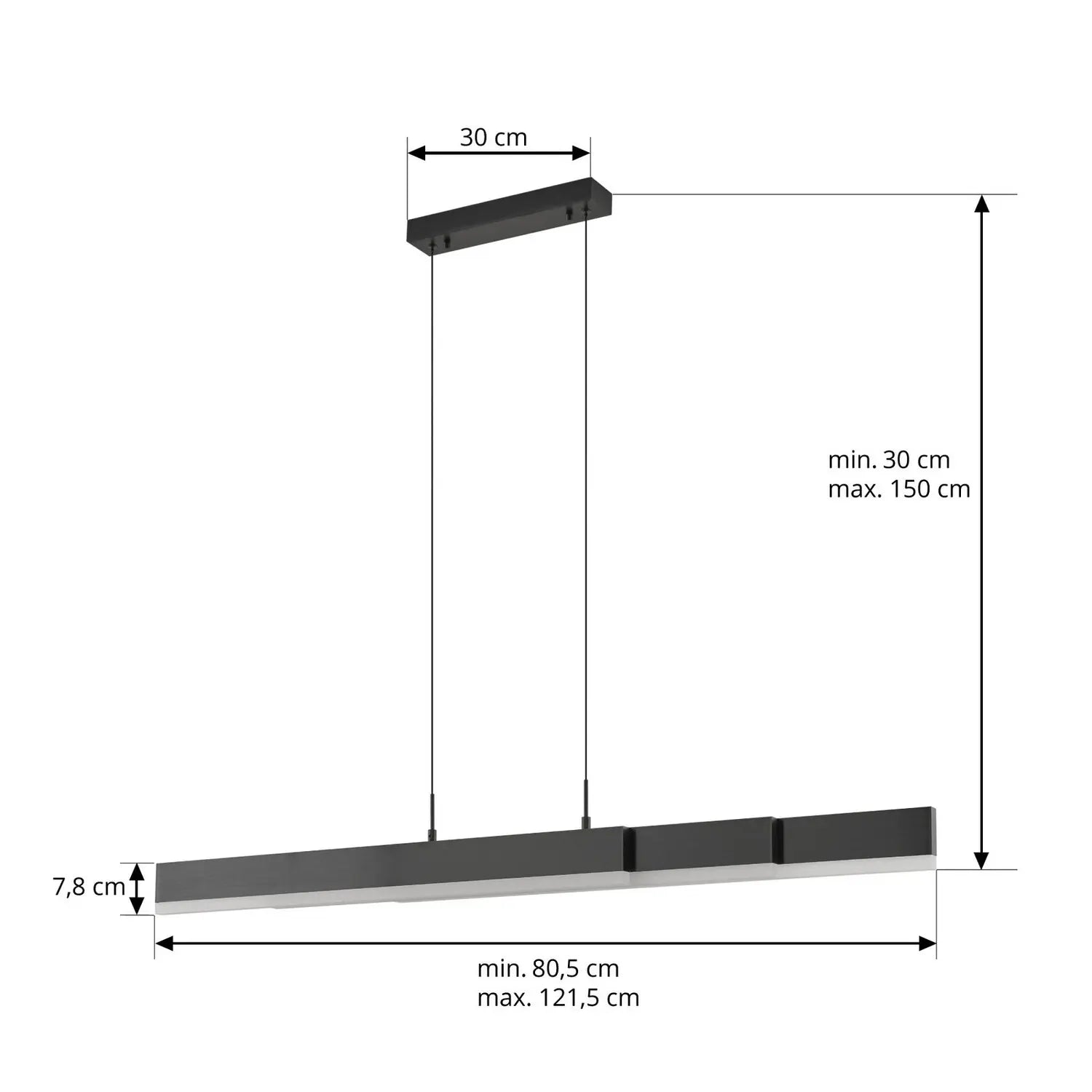 B-Ware Lucande Led Hängeleuchte Pendelleuchte Torven Schwarz Cct Ausziehbar - 4255830903618