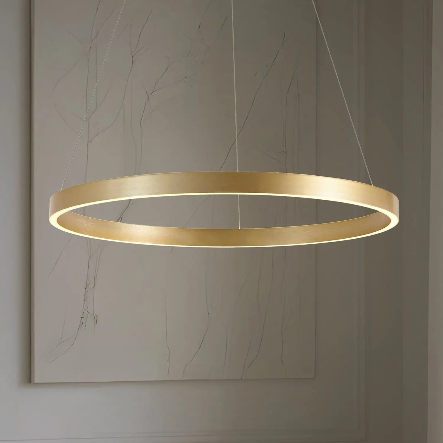 B-Ware Lucande Pendelleuchte Hängeleuchte Led Lampe Gold Metall Beleuchtung 80 Cm - 4255830904097