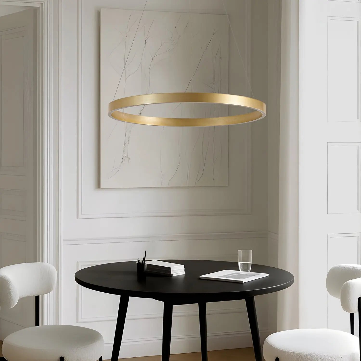 B-Ware Lucande Pendelleuchte Hängeleuchte Led Lampe Gold Metall Beleuchtung 80 Cm - 4255830904097