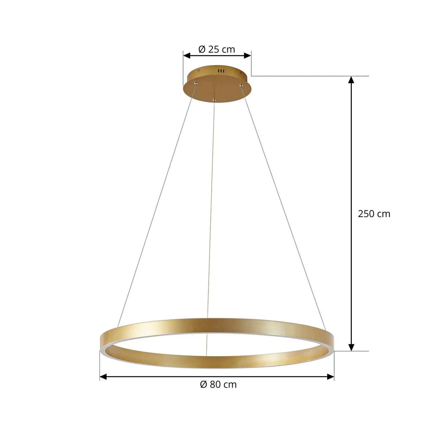 B-Ware Lucande Pendelleuchte Hängeleuchte Led Lampe Gold Metall Beleuchtung 80 Cm - 4255830904097