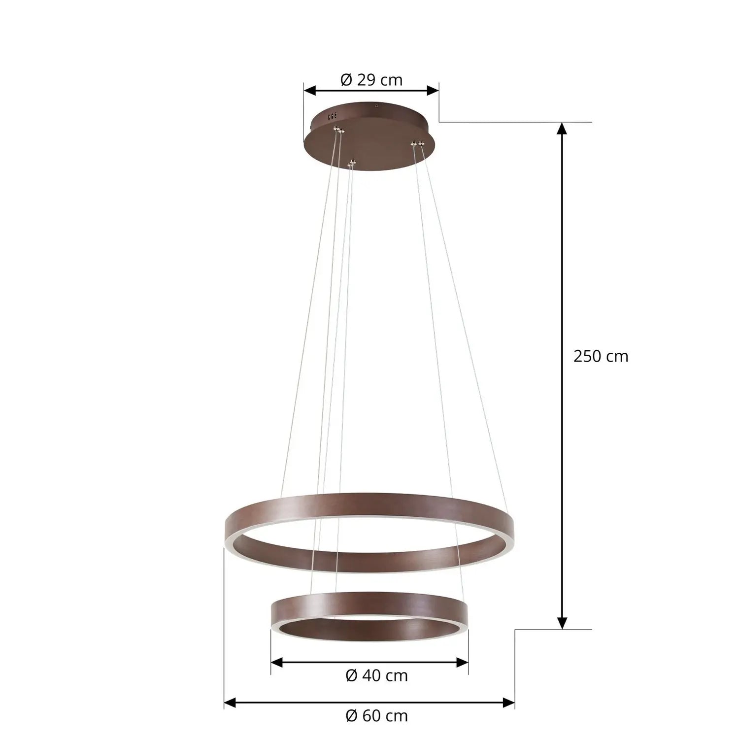 B-Ware Lucande Pendelleuchte Hängelampe Led Yonam Kaffee Braun Cct Funktion Dimmbar - 4255830904127