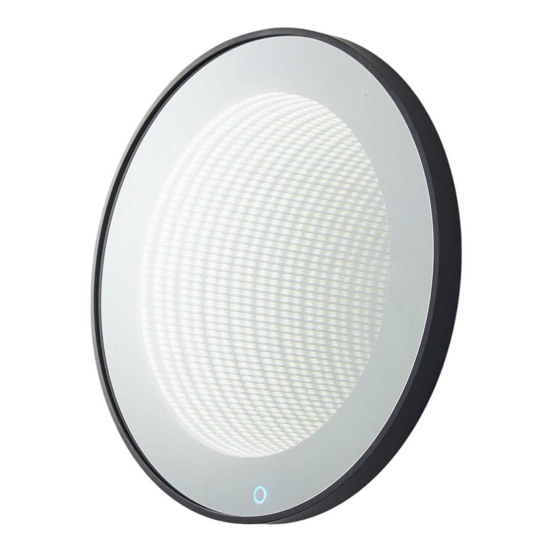 Lucande Led Spiegel Infinity Wandspiegel Schwarz Aluminium Ip44 60cm B-Ware - 4251911777918