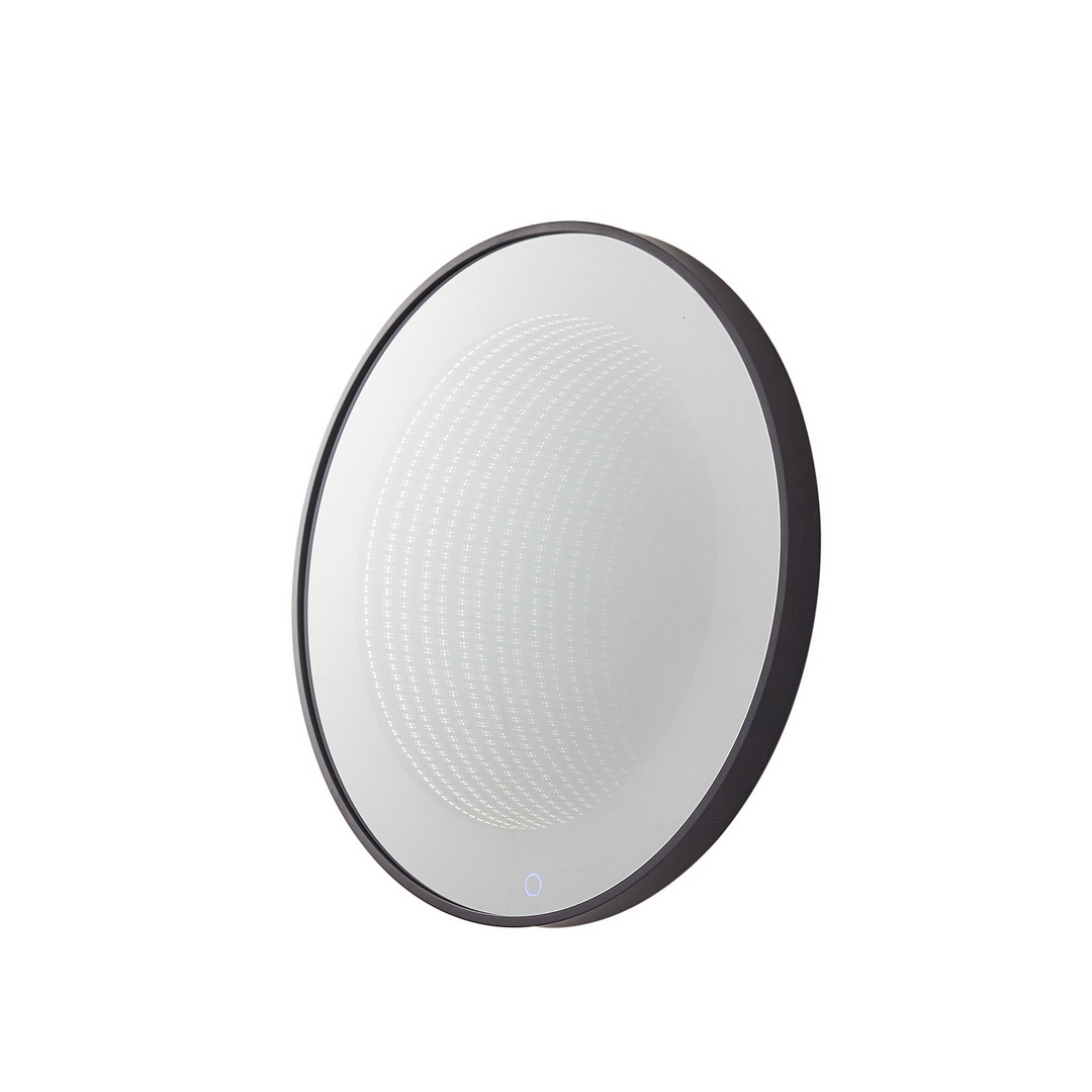 Lucande Led Spiegel Infinity Wandspiegel Schwarz Aluminium Ip44 60cm B-Ware - 4251911777918
