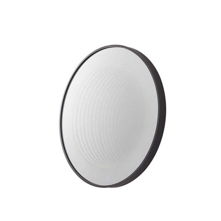 Lucande Led Spiegel Infinity Wandspiegel Schwarz Aluminium Ip44 60cm B-Ware - 4251911777918
