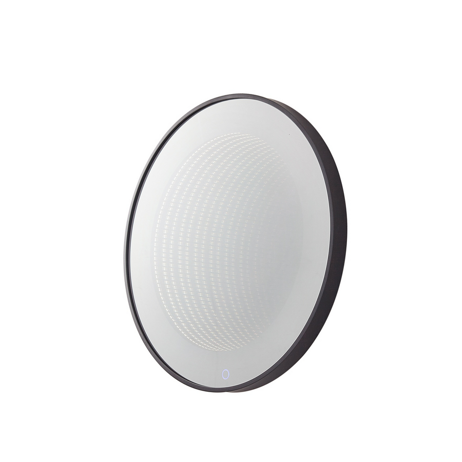 Lucande Led Spiegel Infinity Wandspiegel Schwarz Aluminium Ip44 60cm B-Ware - 4251911777918