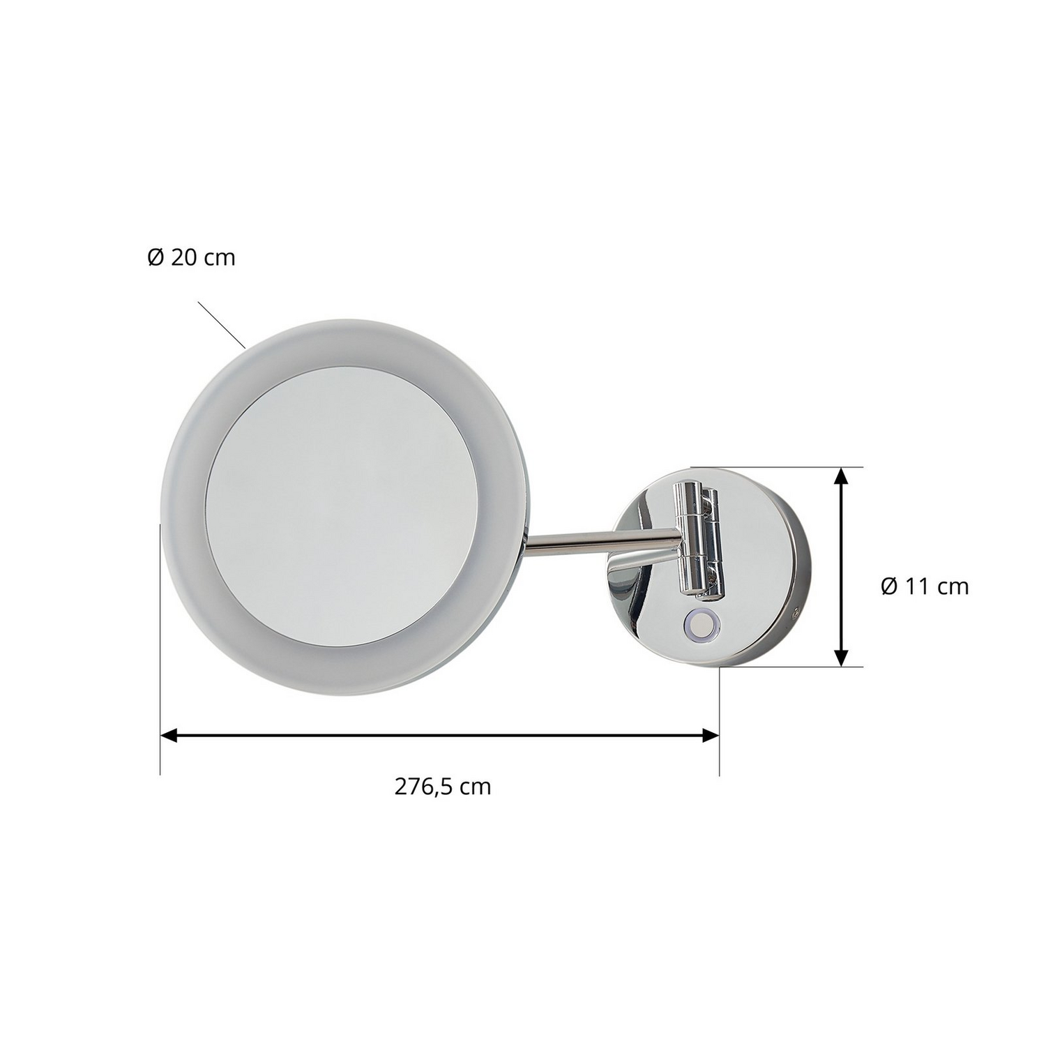 B-Ware Lucande Led Kosmetikspiegel Schminkspiegel Fyria Chrom Stahl Cct Beleuchtung940