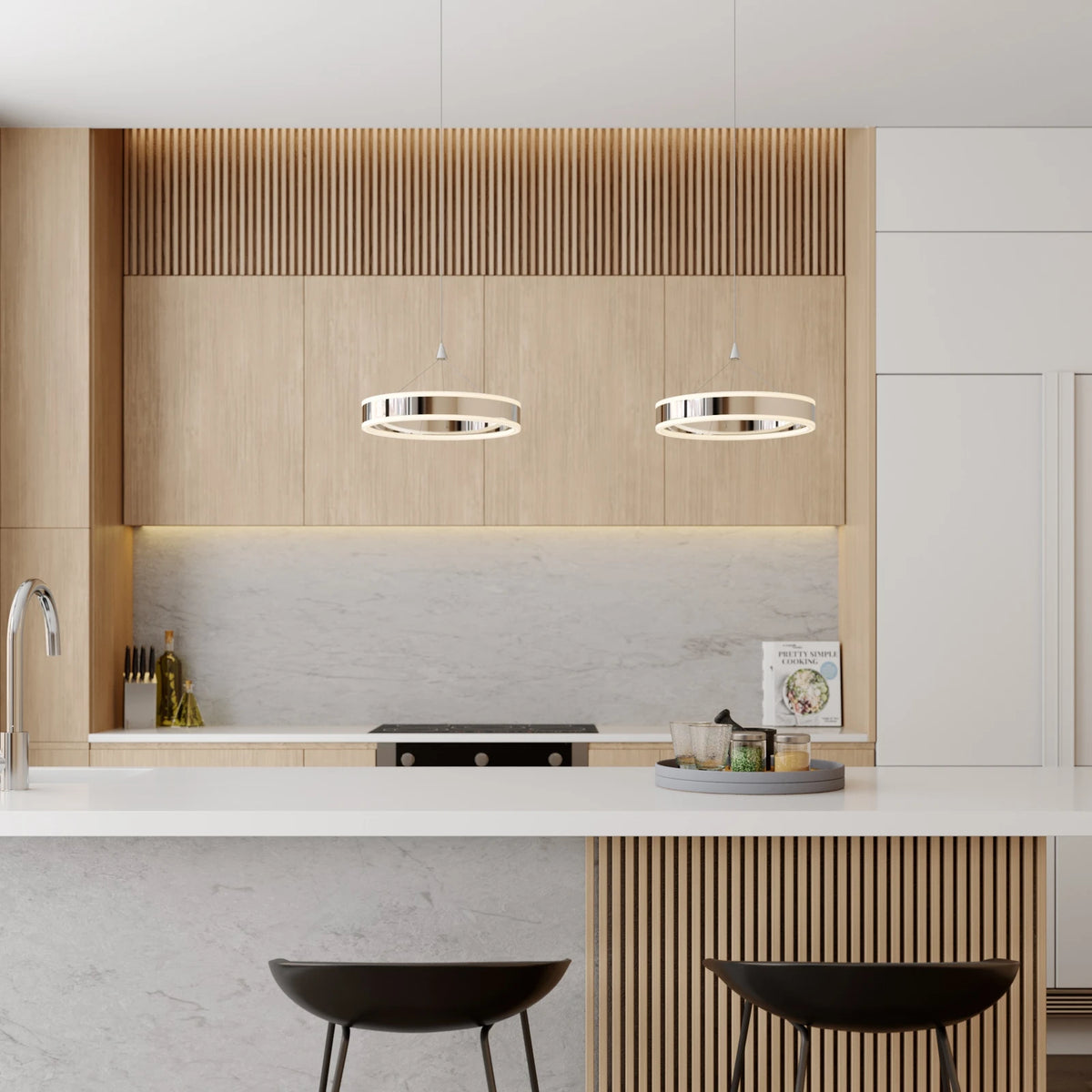 Lucande Pendelleuchte Hängelampe LED Lyani chrom dimmbar Esszimmer Wohnzimmer - 4251096550283