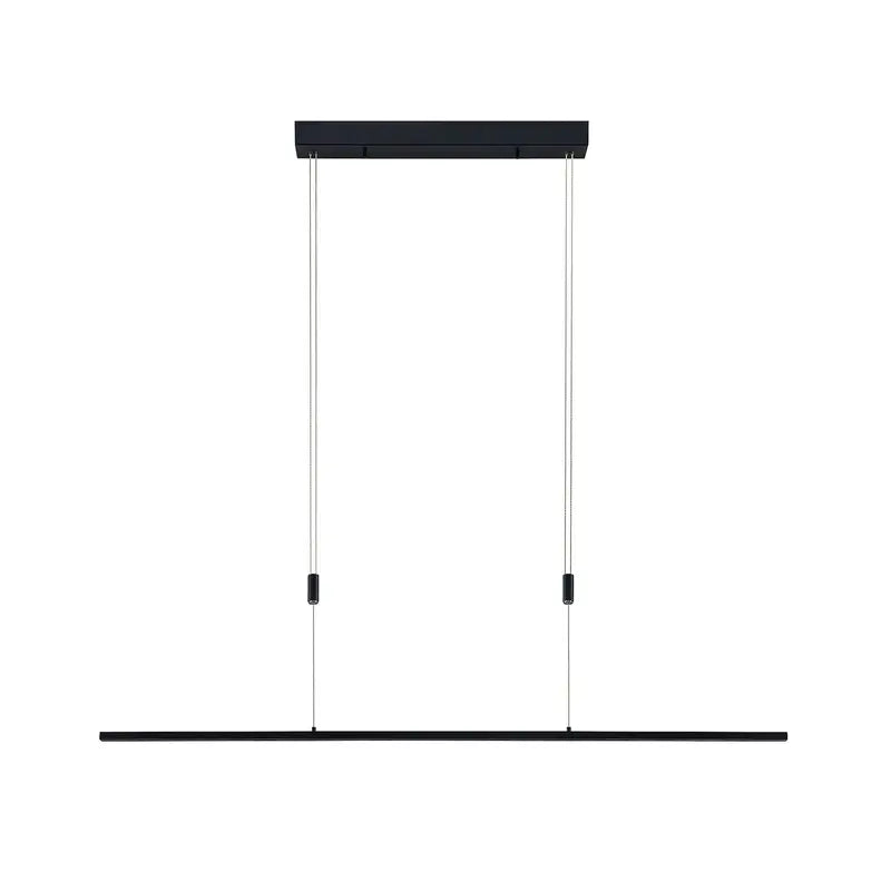 Lucande Pendelleuchte Hängeleuchte Stakato LED dimmbar schwarz matt 140cm 6-flg - 4251911718959