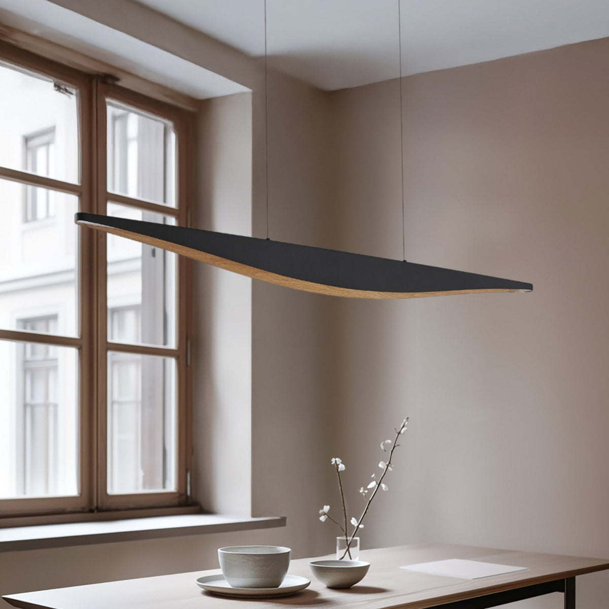Lucande Pendelleuchte Hängelampe LED schwarz Clavit dimmbar Eisen Designer Ingo - 4255830900563