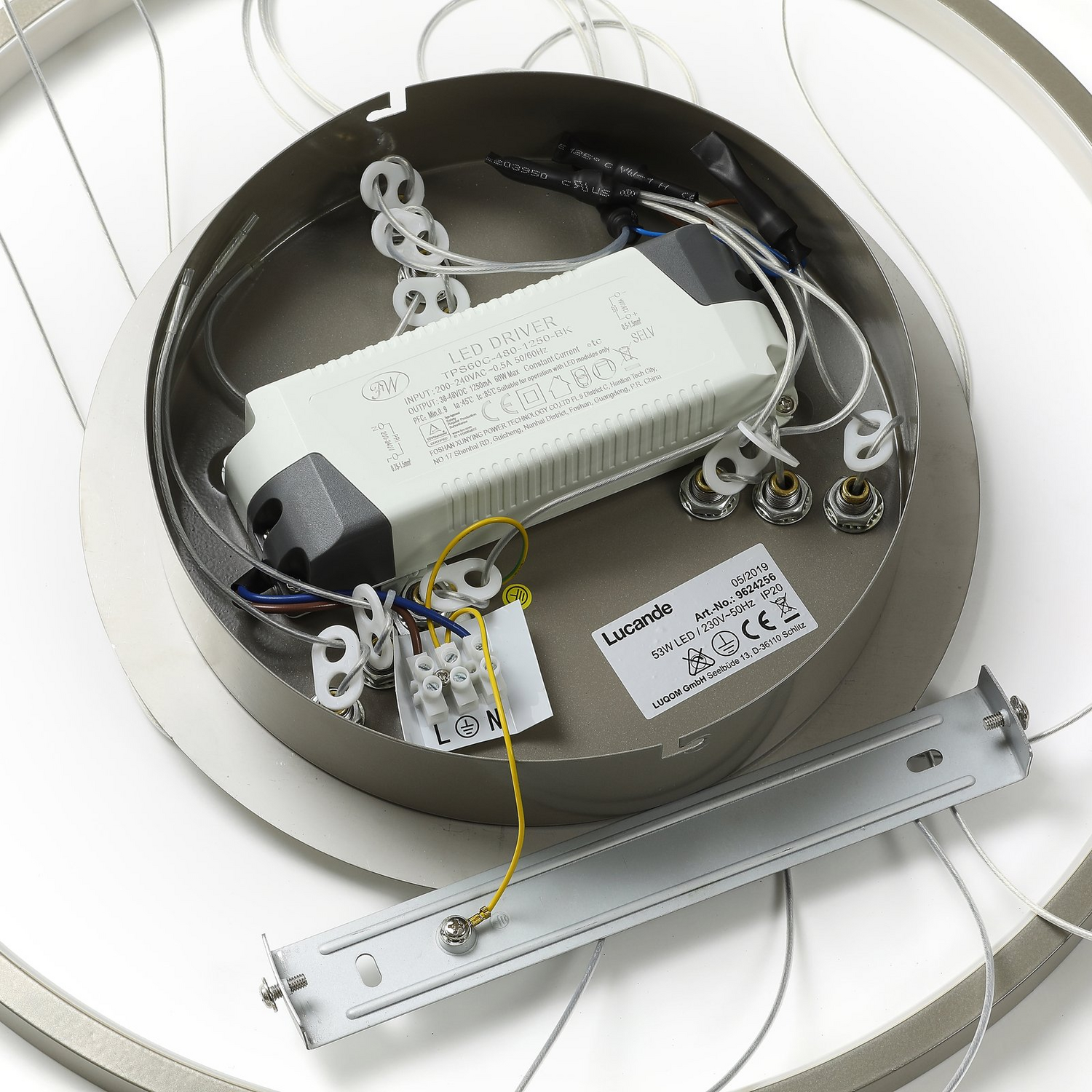 B-Ware Lucande Ezana Pendelleuchte Deckenlampe Hängeleuchte Lampe Licht Led Metall500 - 4251096556858