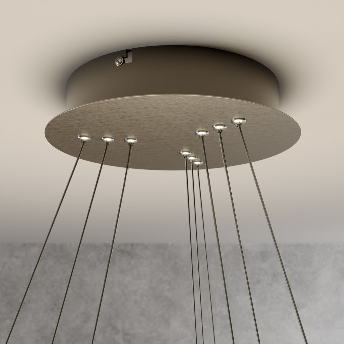 Lucande Pendelleuchte Hängelampe LED nickel Metall Kunststoff dimmbar warmweiß - 4251096556858