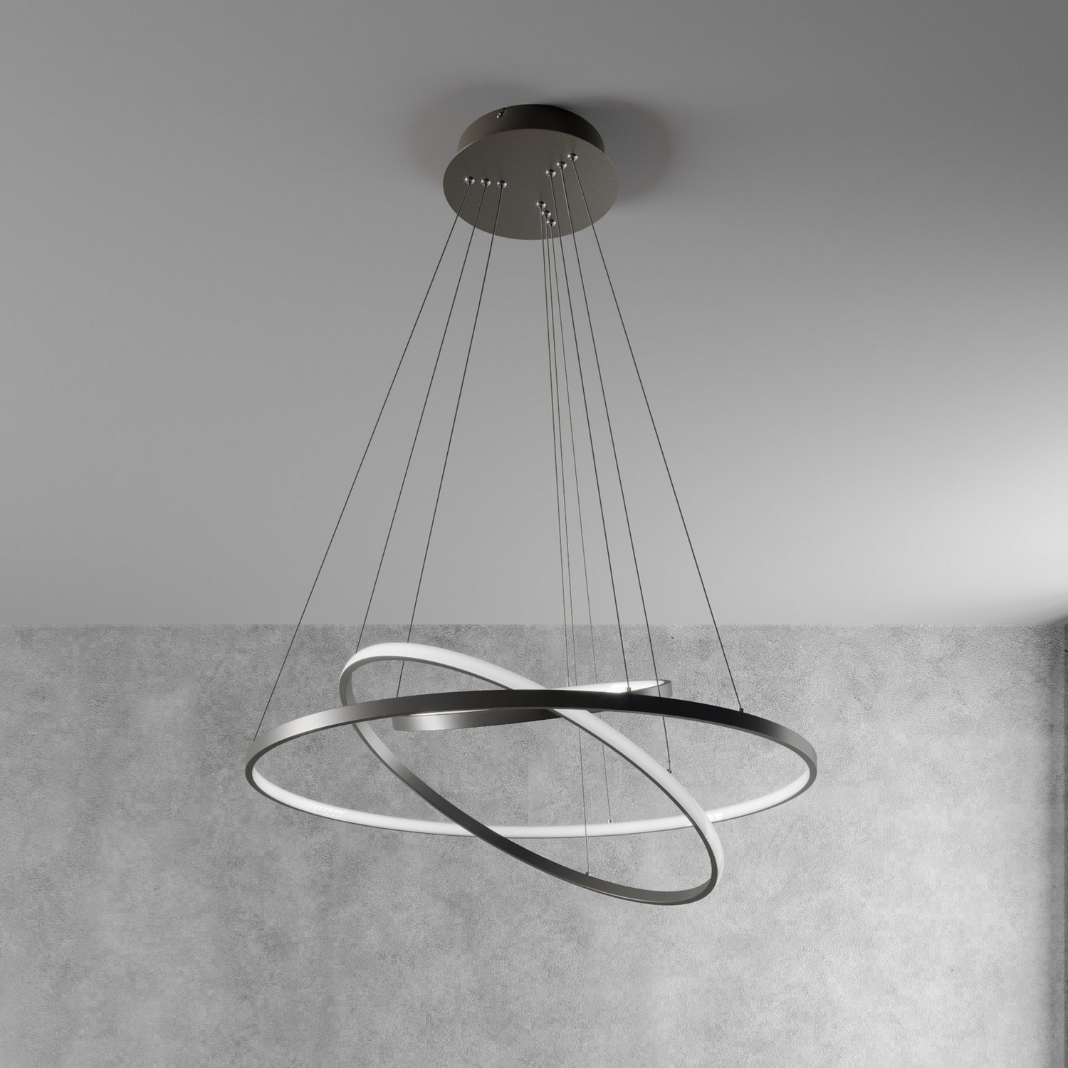 B-Ware Lucande Ezana Pendelleuchte Deckenlampe Hängeleuchte Lampe ø80cm Led Metall