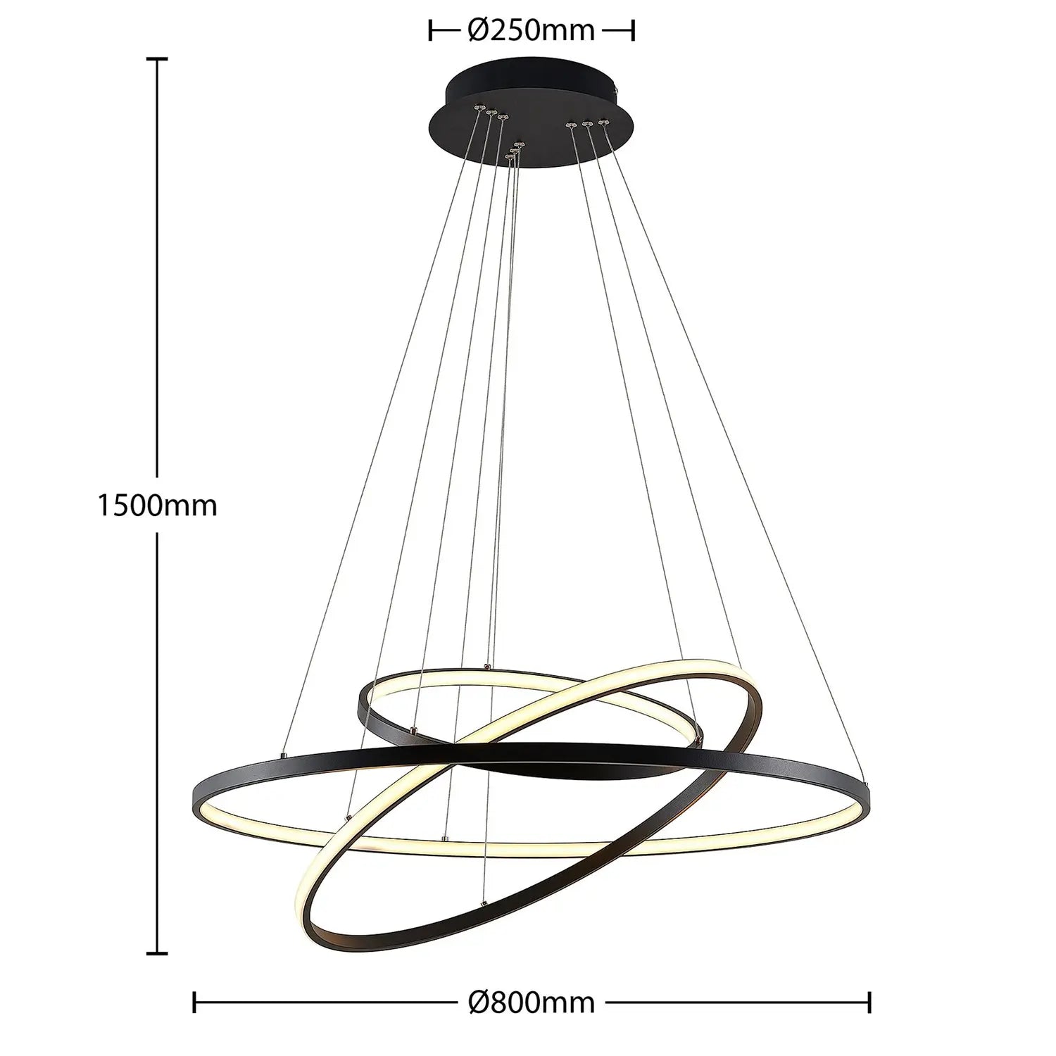 B-Ware Lucande Pendelleuchte Hängelampe Led Schwarz Ezana Leuchte Dimmbar Siehe Text - 4251911705157