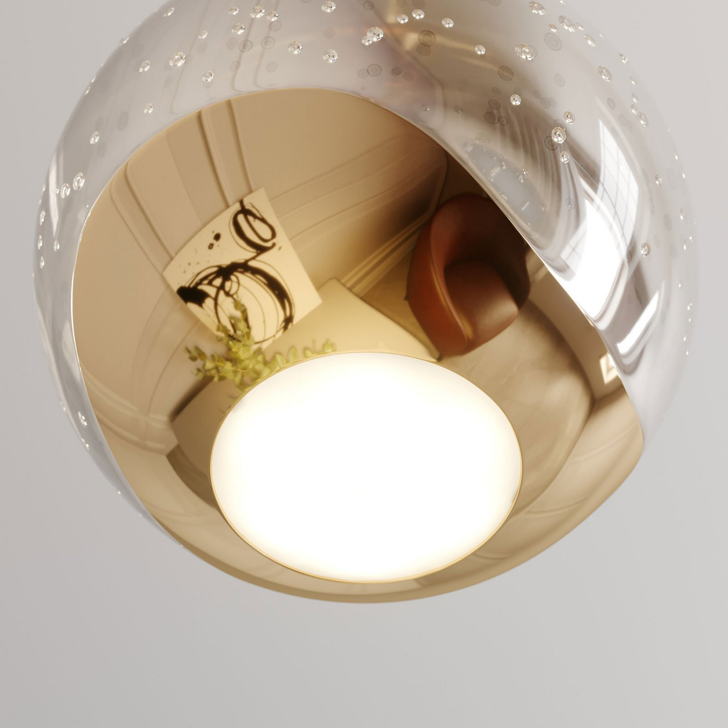 B-Ware Lucande Led Pendelleuchte Hayley Pendelleuchte Lampe Leuchte Glaskugel 1 Fl G779