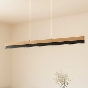 B-Ware Lucande Led Pendelleuchte Hängelampe Led Lampe Holven Holz Cct Länge 113 Cm