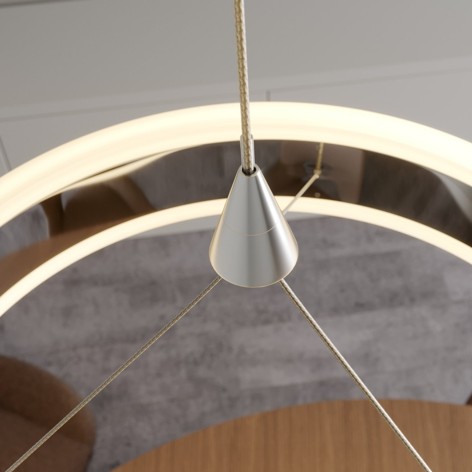 B-Ware Lucande Led Pendelleuchte Lyani Deckenlampe Hängeleuchte 3 Ringe Höhe Led Lampe