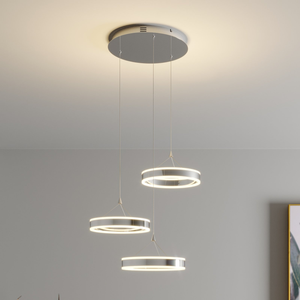 B-Ware Lucande Led Pendelleuchte Lyani Deckenlampe Hängeleuchte 3 Ringe Höhe Led Lampe
