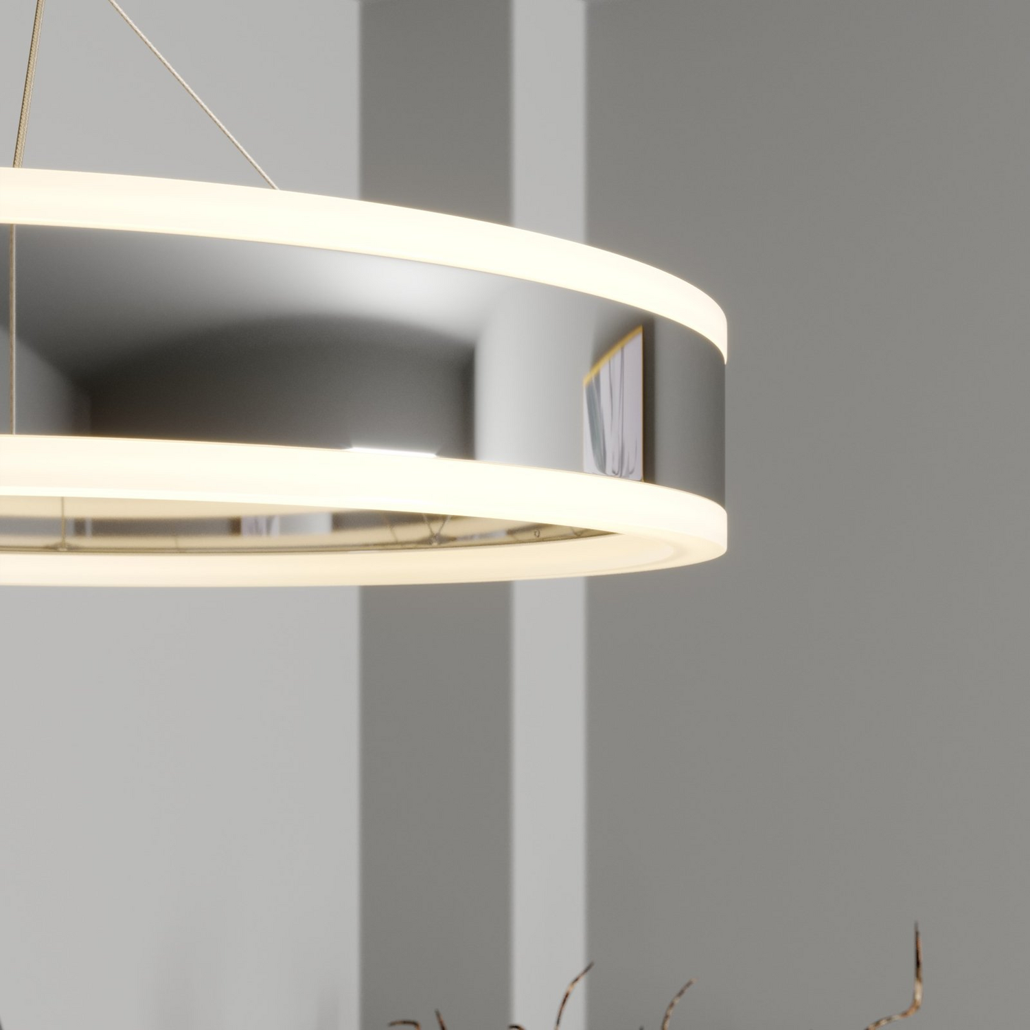 B-Ware Lucande Led Pendelleuchte Lyani Deckenlampe Hängeleuchte 3 Ringe Höhe Led Lampe