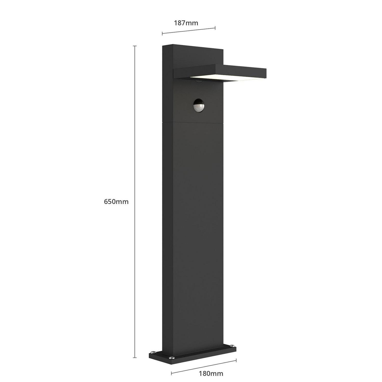 B-Ware Lucande Wegeleuchte Pollerleuchte Led Sensor Grafitgrau Außenleuchte Anthrazit 6