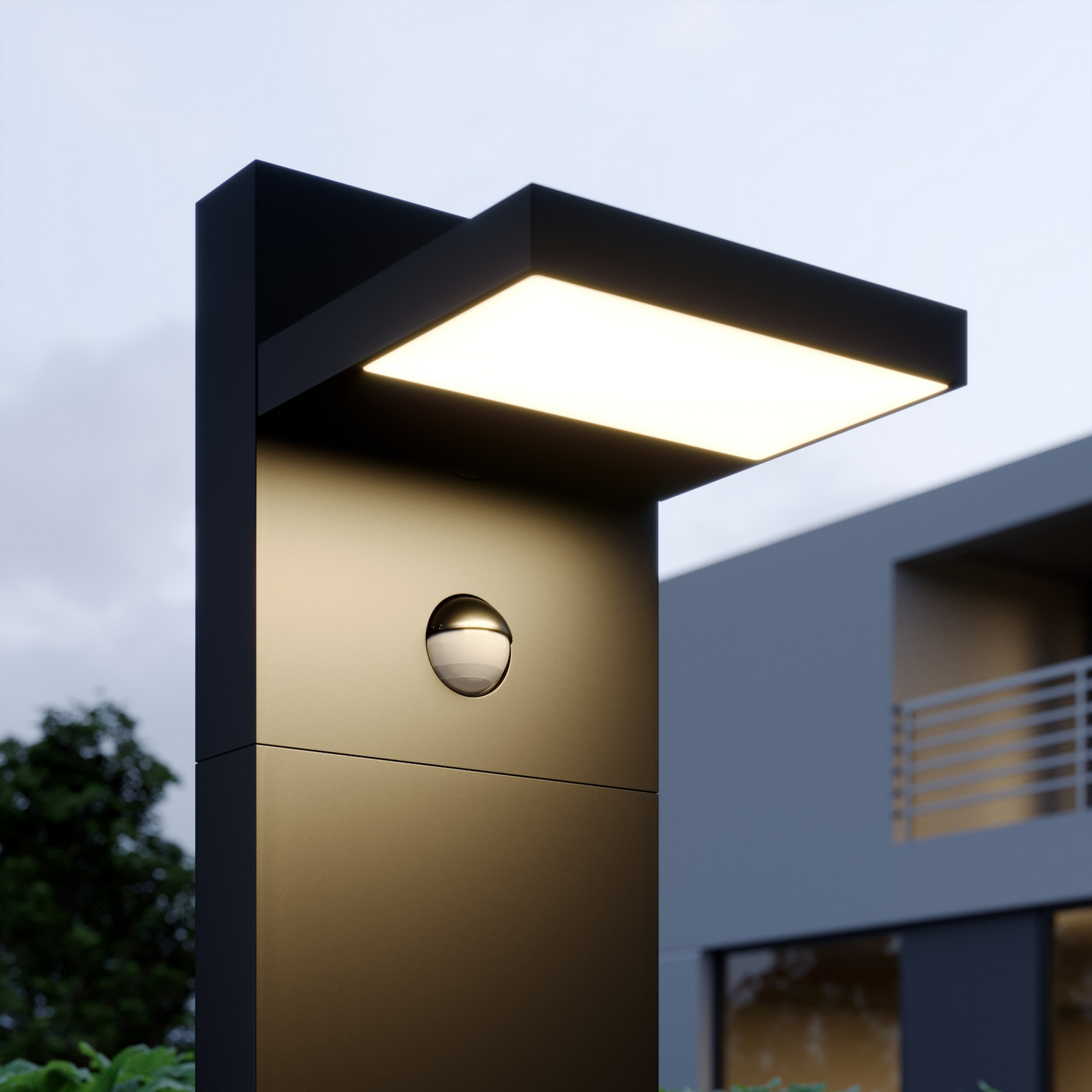 B-Ware Lucande Wegeleuchte Pollerleuchte Led Sensor Grafitgrau Außenleuchte Anthrazit 6
