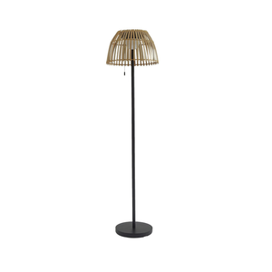 B-Ware Lucande Led Solar Stehleuchte Gartenlampe Bambus Rgb Schwarz Akku Usb 39cm