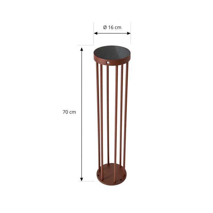 Lucande Led Solar Wegelampe Gartenleuchte Lampe Evelis Rostfarben Alu Sensor B-Ware - 4251911777178