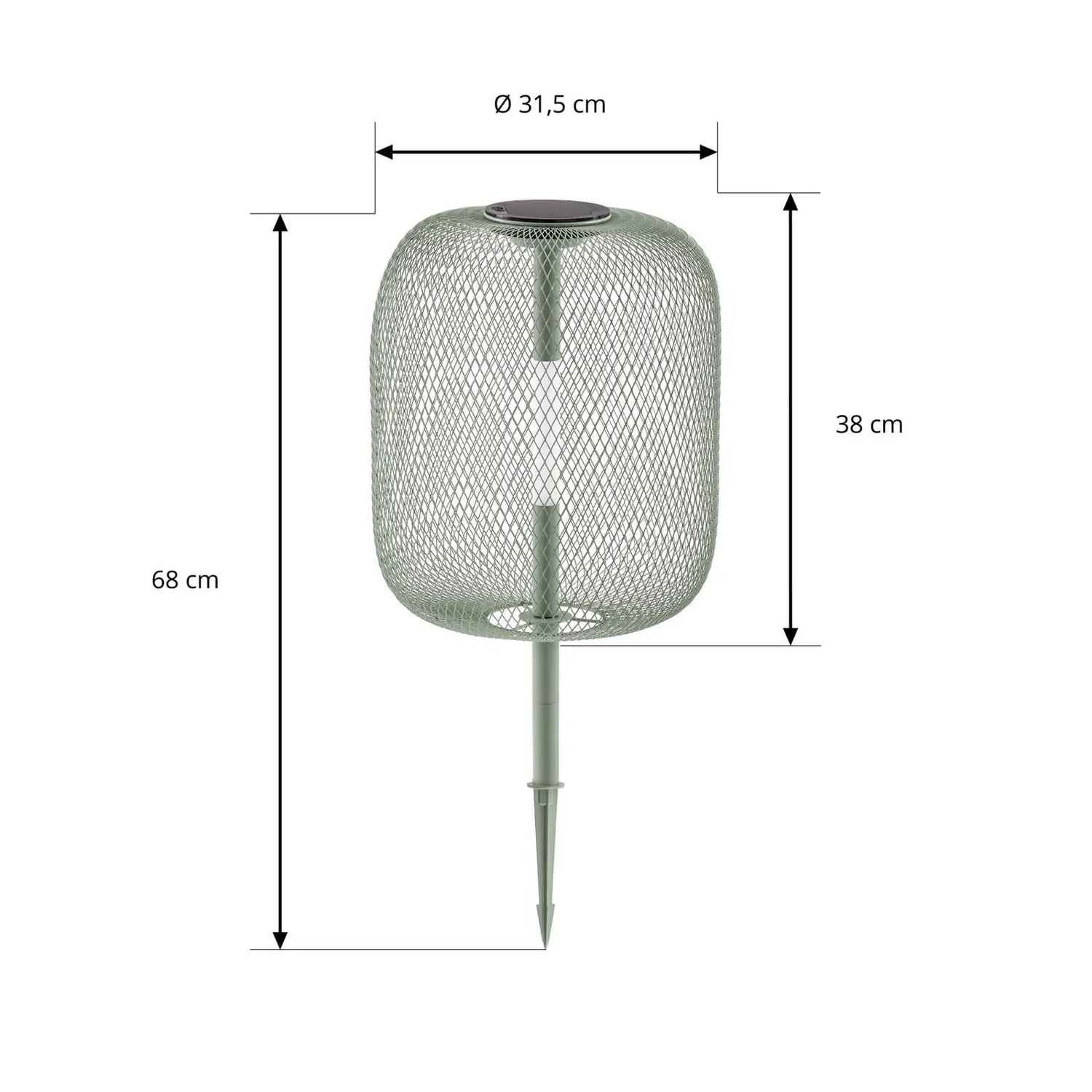 B-Ware Lucande Erdspießleuchte Gartenlampe Leuchte Faylen Led Solarleuchte Grün Ip65 - 4255830912832
