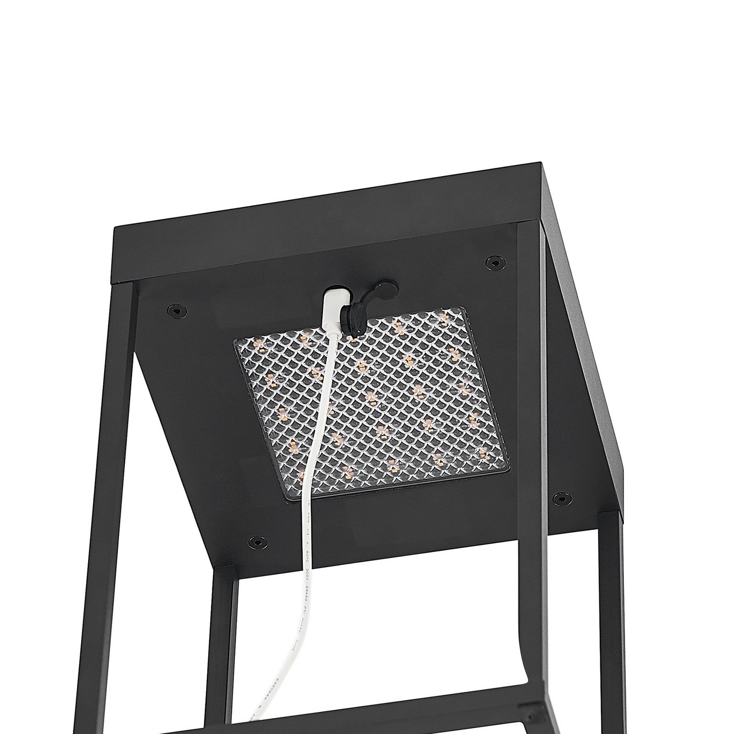 B-Ware Lucande Led Solarleuchte Außenlampe Gartenleuchte Schwarz Metall Ip65 38 Cm - 4251911700077