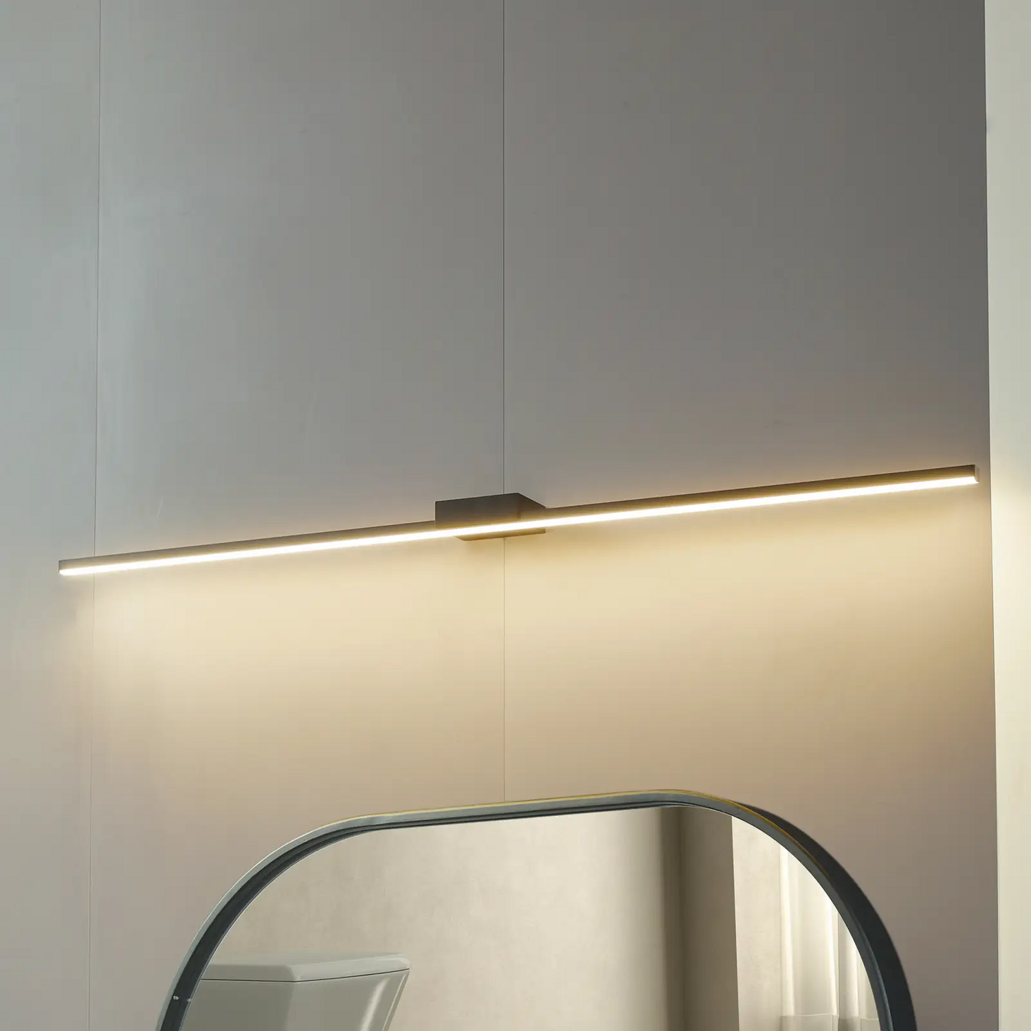 B-Ware Lucande Spiegellampe Badleuchte Led Schwarz Aluminium Ip44 120cm Siehe Text - 4251911776461