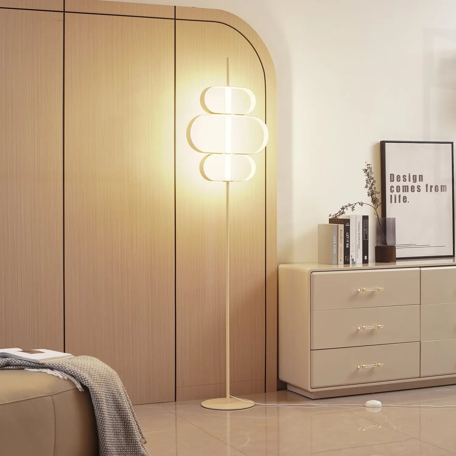 B-Ware Lucande Stehleuchte Stehlampe Led Audrina Beige Metall Dimmbar Wohnzimmer Licht - 4251911776997